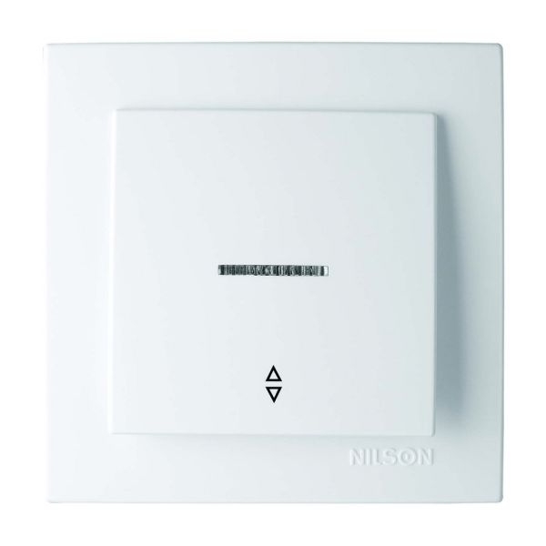 Выключатель 1-кл. 24111008 проходной с подсветкой Nilson Touran белый (12 шт/уп)(24111008)