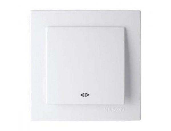 Выключатель 1-кл. 24111010 промежуточн. Nilson Touran белый (12 шт/уп)(24111010)