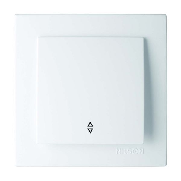 Выключатель 1-кл. проходной 24111007  Nilson Touran белый(24111007)