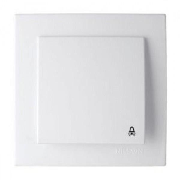 Кнопка звонка 24111012 Nilson Touran белый ()(24111012)