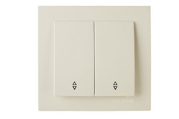 Выключатель 2-кл. проходной 24121009 Nilson Touran крем ()(24121009)