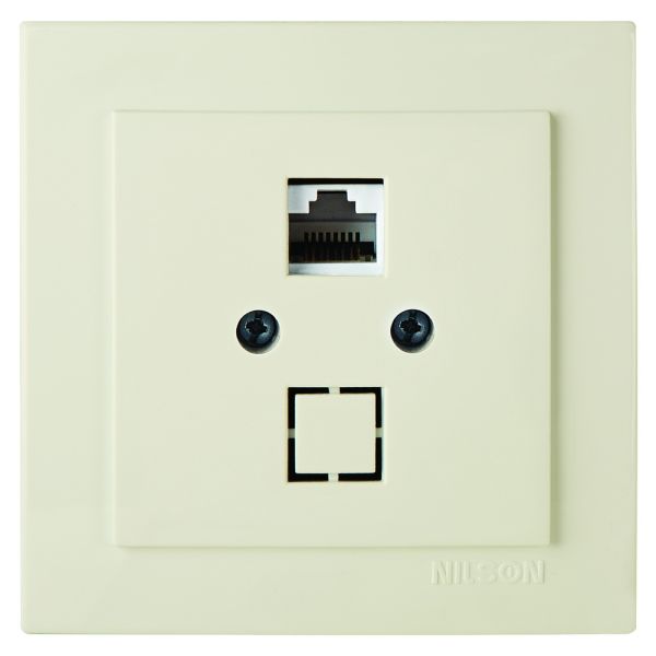 Розетка PC с модулем 24121044 Nilson Touran крем ()(24121044)