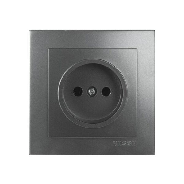 Розетка без з/к 24161015 Nilson Touran антрацит(24161015)