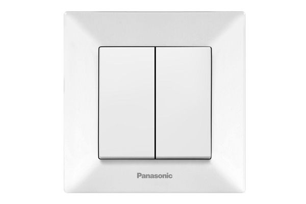Выключатель 2-кл. Panasonic Arkedia Slim бел. 0009-2WH (ЧП)(0009-2WH)