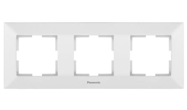 Рамка 3М гориз. Panasonic Arkedia Slim біл. 0803-2WH (ЧП)(0803-2WH)