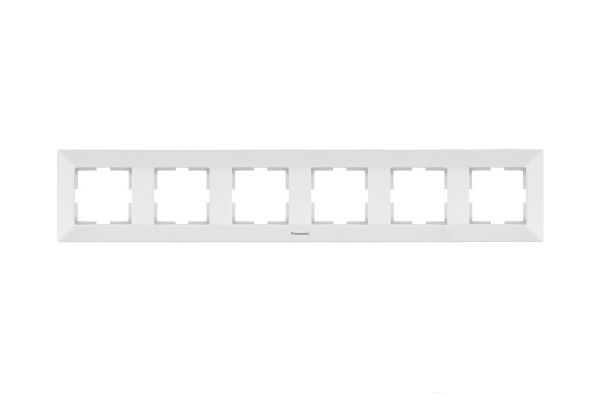 Рамка 6-я гориз. Panasonic Arkedia Slim бел. 0806-2WH (ЧП)(0806-2WH)