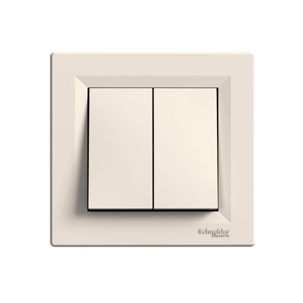Выключатель 2 кл. EPH0300123 ASFORA крем Schneider Electric(EPH0300123)