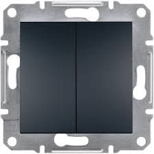 Выключатель 2 кл. EPH0300171 ASFORA антрацит Schneider Electric(EPH0300171)