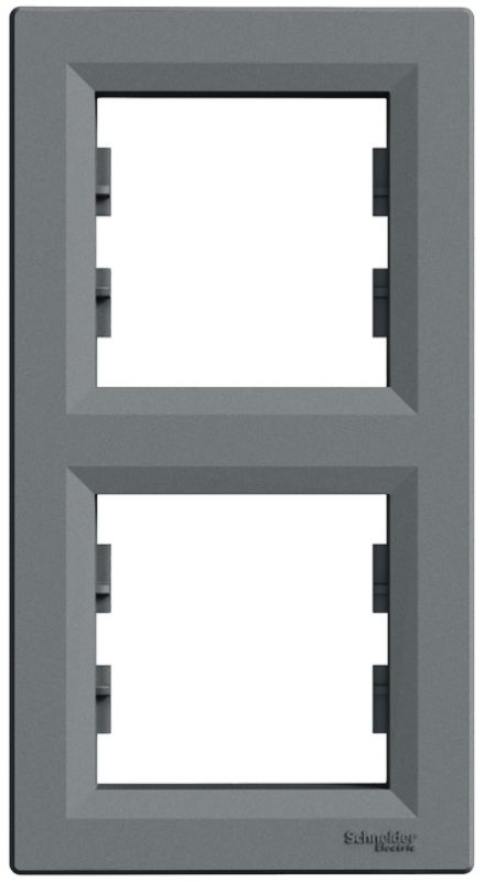 Рамка 2-местная верт  EPH5810262 ASFORA сталь Schneider Electric(EPH5810262)