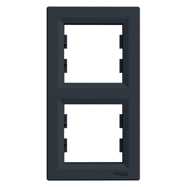 Рамка 2-местная верт EPH5810271 ASFORA антрацит Schneider Electric(EPH5810271)