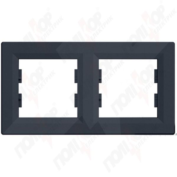 Рамка 2-местная гор  EPH5800271 ASFORA антрацит Schneider Electric(EPH5800271)