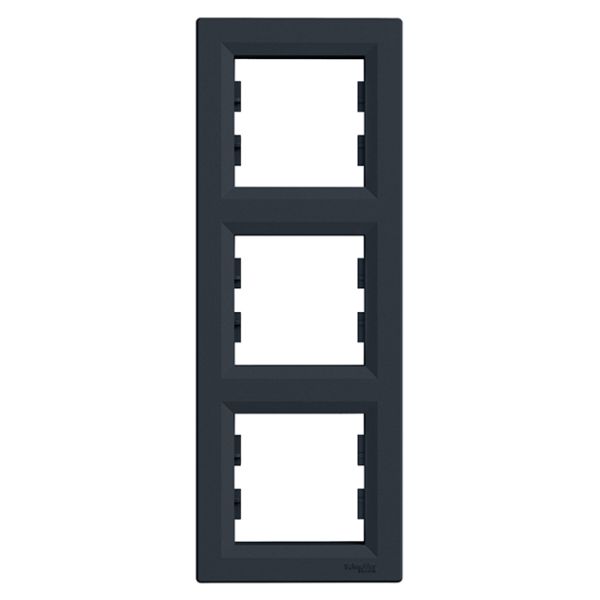 Рамка 3-местная верт EPH5810371 ASFORA антрацит Schneider Electric(EPH5810371)