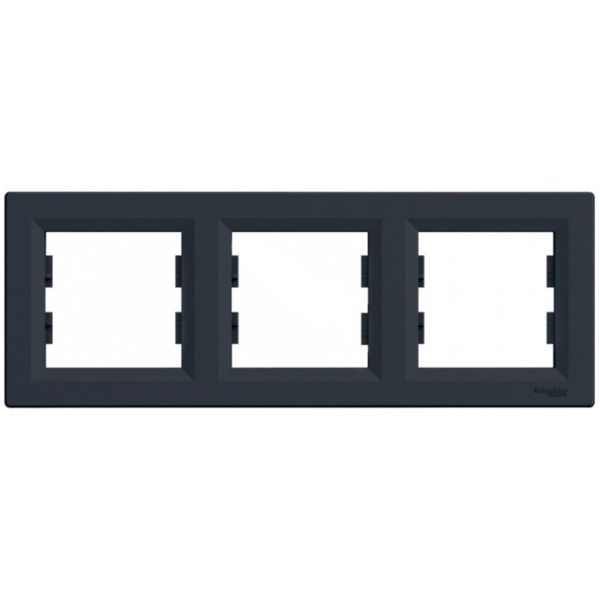 Рамка 3-местная гор  EPH5800371 ASFORA антрацит Schneider Electric(EPH5800371)