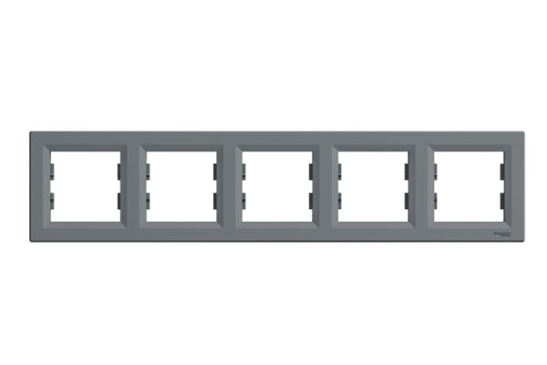 Рамка 5-местная гор  EPH5800562 ASFORA стальSchneider Electric(EPH5800562)