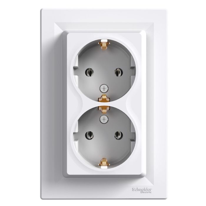 Розетка 2-я с з/к EPH9900121 ASFORA белый Schneider Electric(EPH9900121)