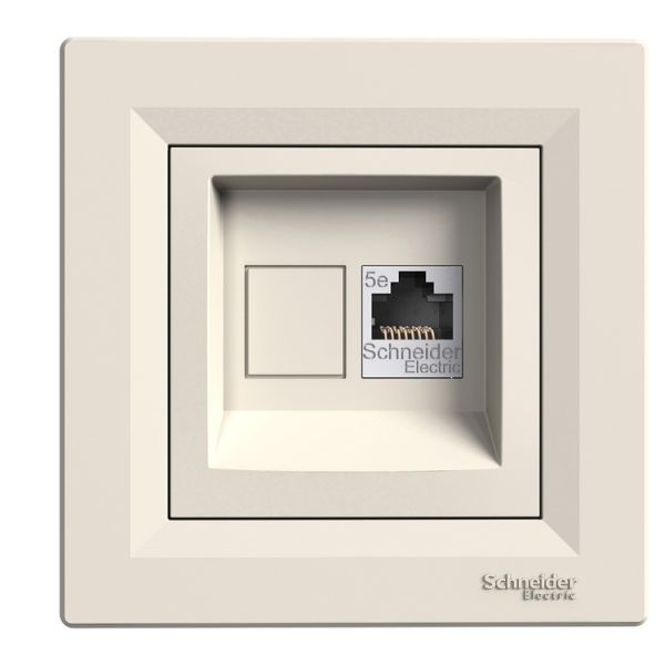 Розетка PC RJ45 kaт 5e 125 МГц неэкран. EPH4300123 ASFORA крем Schneider Electric(EPH4300123)