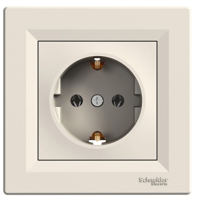 Розетка с з/к EPH2900123 ASFORA крем Schneider Electric(EPH2900123)
