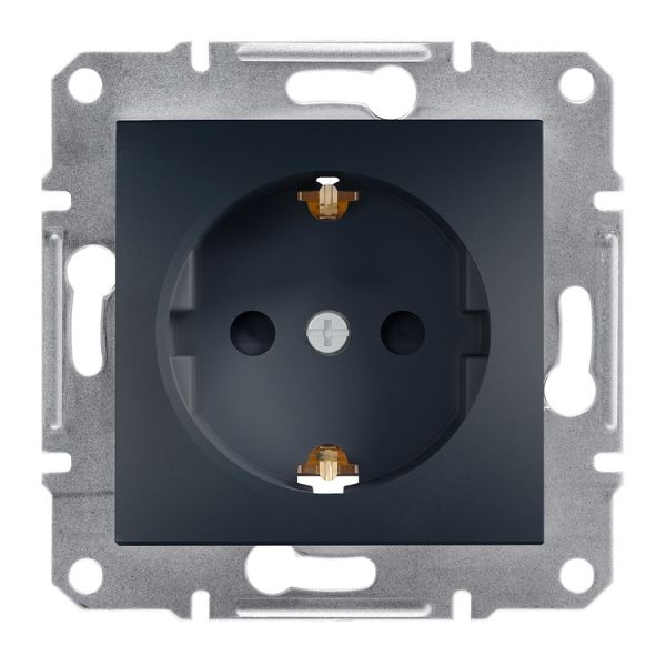 Розетка с з/к EPH2900171 ASFORA антрацит Schneider Electric(EPH2900171)
