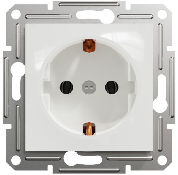 Розетка с з/к EPH2970121 ASFORA белый Schneider Electric БЕЗ РАМКИ!(EPH2970121)