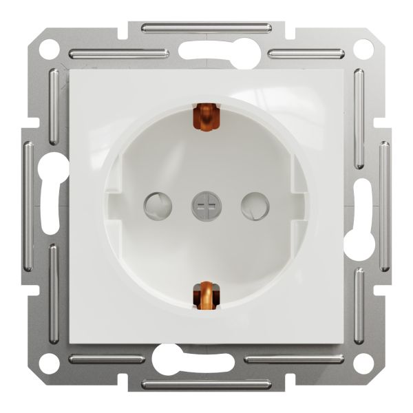 Розетка с з/к со шторками EPH2970221 ASFORA белый Schneider Electric БЕЗ РАМКИ!(EPH2970221)