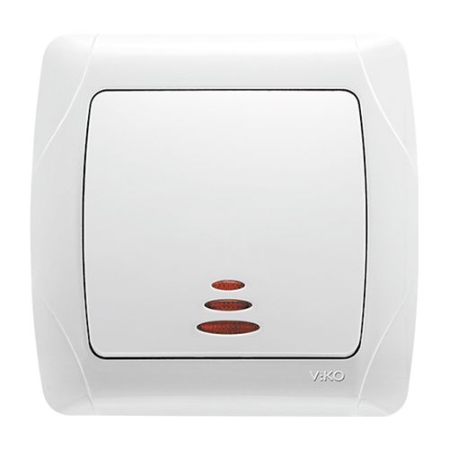 Выключатель 1-кл. с подсв. 90561019 VI-KO CARMEN белый(90561019)