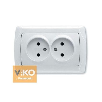 Розетка 2-я без з/к 90561055 VI-KO CARMEN белая(90561055)