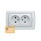 Розетка 2-я без з/к 90561055 VI-KO CARMEN белая(90561055)