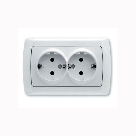 Розетка 2-я с з/к 90561056 VI-KO CARMEN белая(90561056)