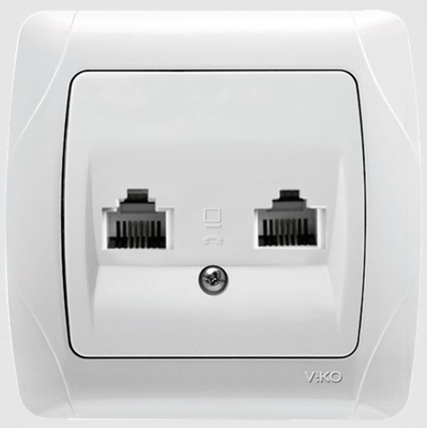 Розетка TF 2-я 90561033 VI-KO CARMEN белая(90561033)