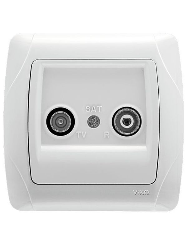 Розетка TV проходная (12дБ) + радио 90561024 VI-KO CARMEN белая(90561024)