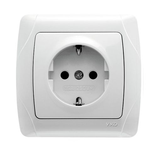 Розетка с з/к 90561008 VI-KO CARMEN белая(90561008)