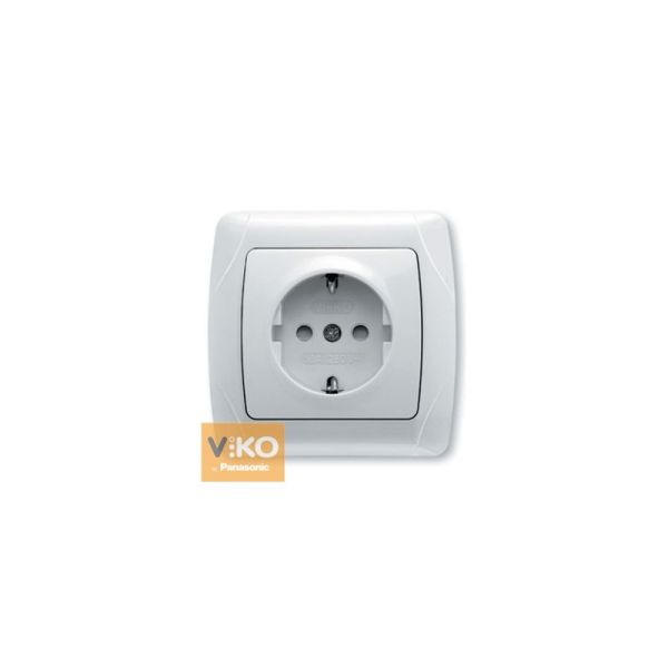 Розетка с з/к и з/ш 90561042 VI-KO CARMEN белая(90561042)