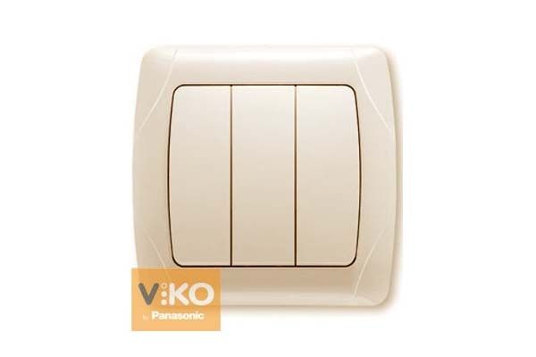 Выключатель 3-кл. 90562068 VI-KO CARMEN крем(90562068)