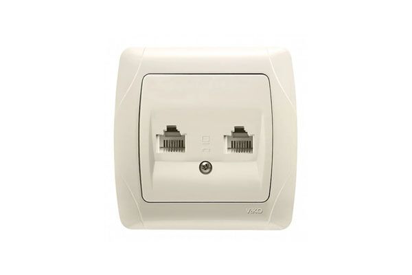 Розетка TF 2-я 90562033 VI-KO CARMEN крем(90562033)