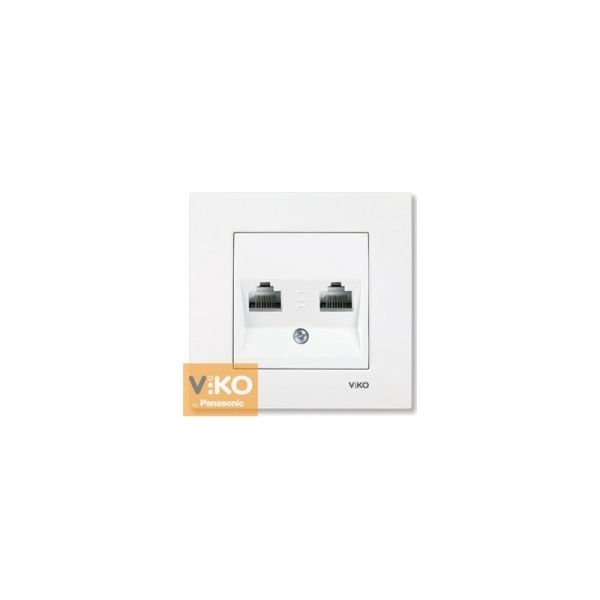 Розетка PC 2-я 90960034 VI-KO KARRE белая(90960034)
