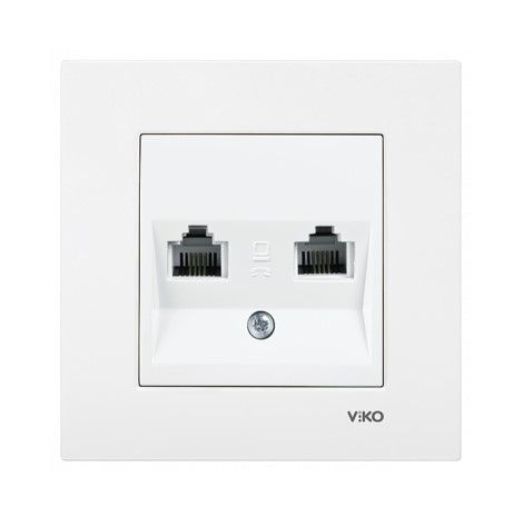 Розетка TF 2я 90960033 VI-KO KARRE белая(90960033)