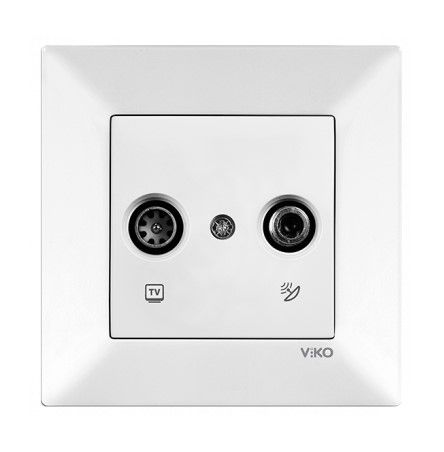 Розетка TV+спутник концевая  90960085 VI-KO VI-KO KARRE белая(90960085)