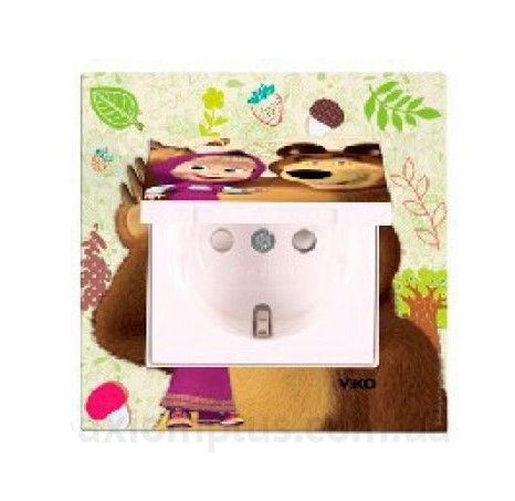 Розетка с з/к с крышкой 90962721 VI-KO Маша с Медведем(90962721)