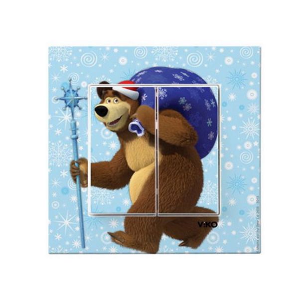 Розетка с з/к с крышкой 90962724 VI-KO Медведь с подарками ()(90962724)