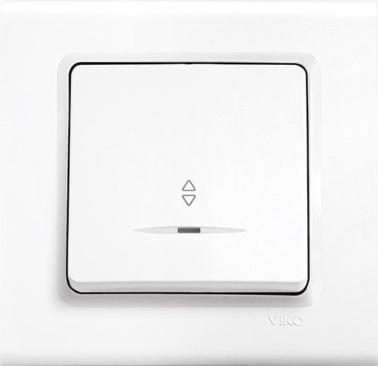 Выключатель 1 кл. проходн. с подсв. 90400063 LINNERA белый(90400063)