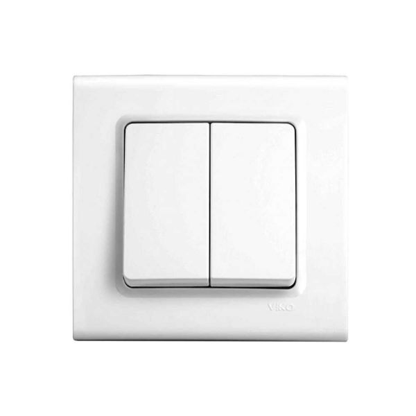 Выключатель 2 кл. 90400002 LINNERA белый(90400002)
