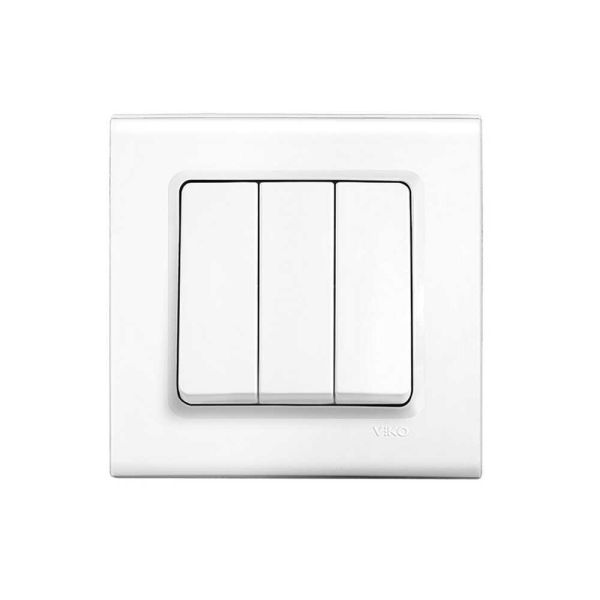 Выключатель 3 кл. 90400068 LINNERA белый(90400068)