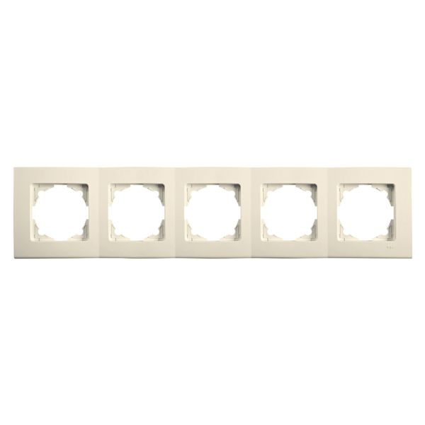 Рамка 5М горизонт. 90401005 LINNERA крем(90401005)