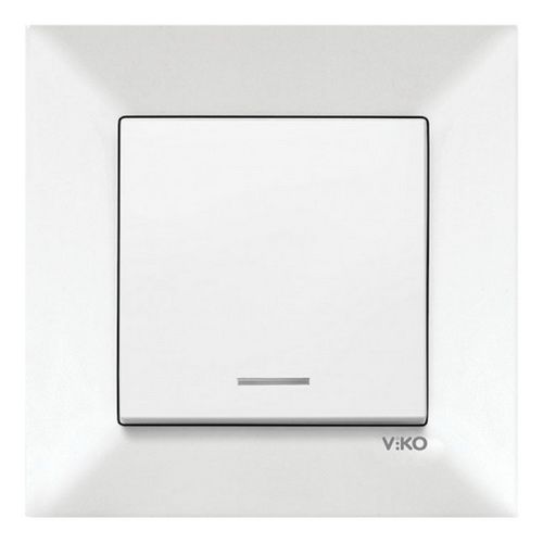 Выключатель 1-кл. с подсвет. 90970019-WH VI-KO Meridian белый(90970019-WH)