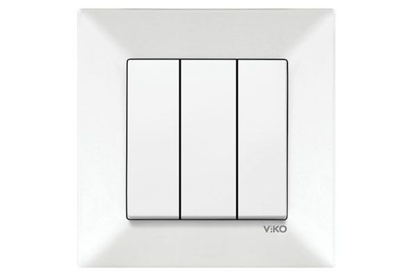 Выключатель 3-кл. 90970068-WH VI-KO Meridian белый(90970068-WH)