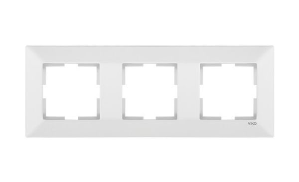 Рамка 3М горизонтальная 90979003-WH VI-KO Meridian белая(90979003-WH)