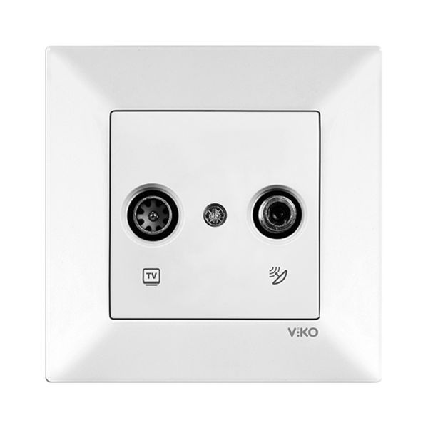 Розетка TV+Sat 90970085-WH Meridian белая ()(90970085-WH)