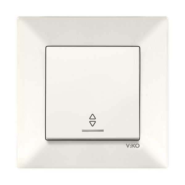 Выключатель 1-кл. проходной с подсвет. 90970263-WH  VI-KO Meridian крем ()(90970263-WH)