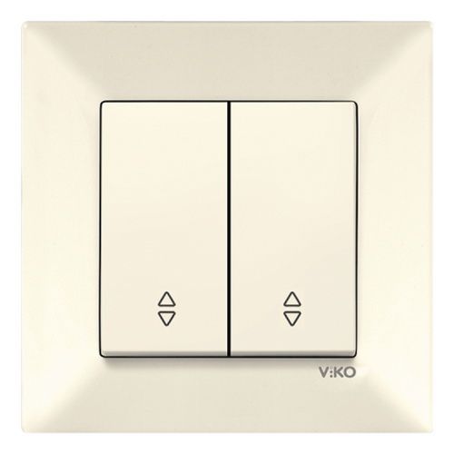 Выключатель 2-кл. проходной  90970217-WH  VI-KO Meridian крем(90970217-WH)