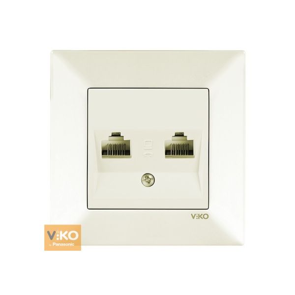 Розетка 2-я PC 90970234-WH VI-KO Meridian крем(90970234-WH)